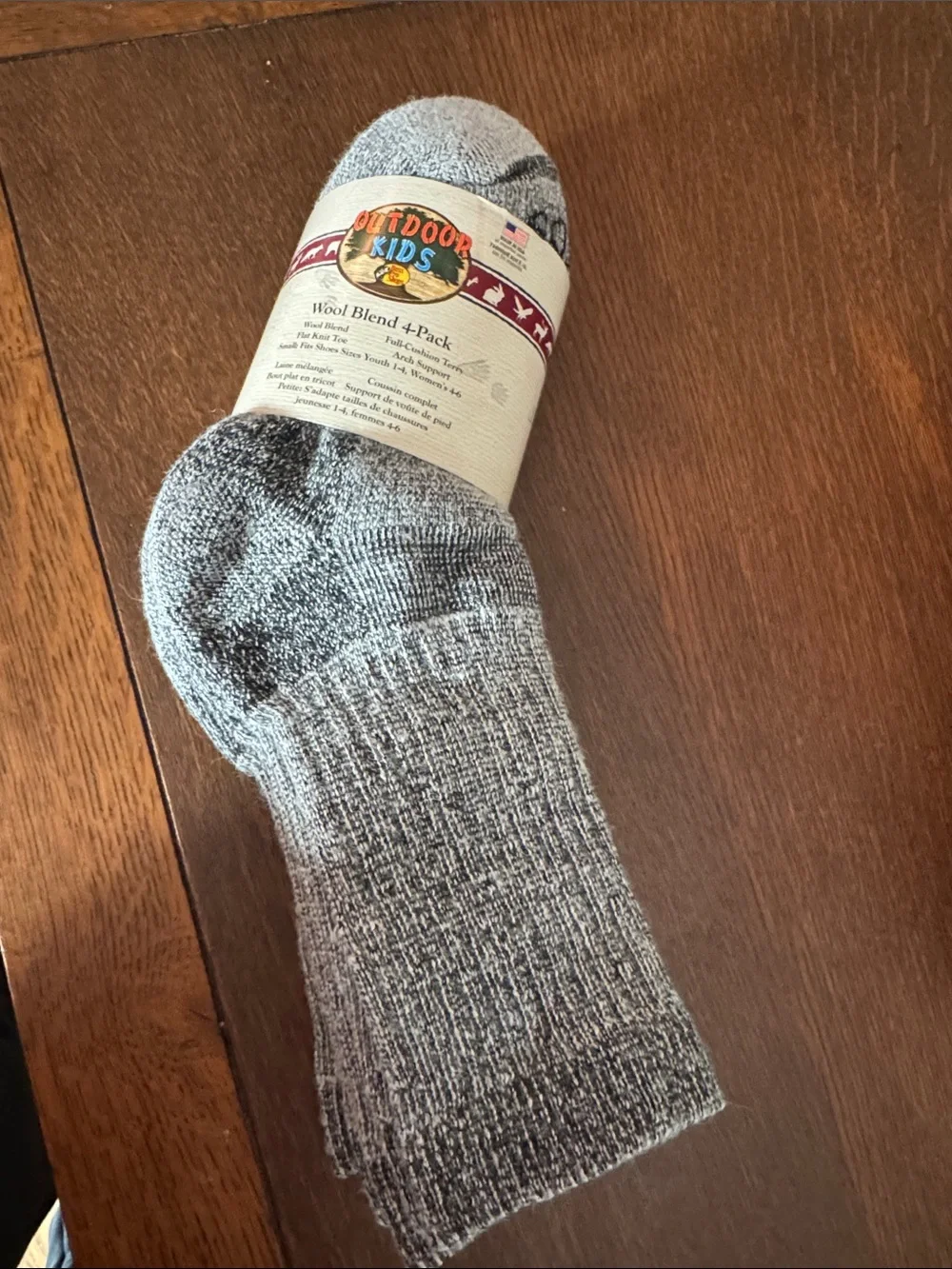 Bass Pro Shops Gray Wool-Blend Crew Socks - 4 Pack